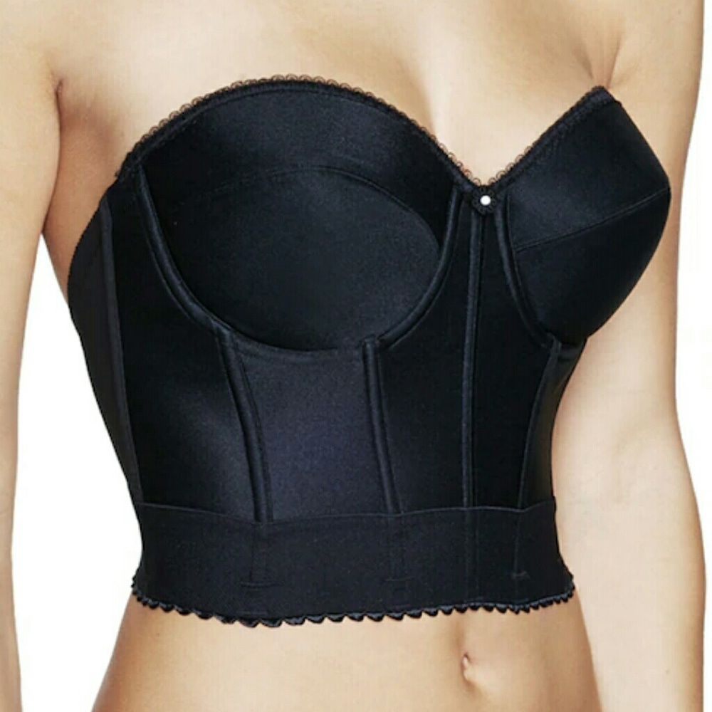 36A Black Backless Balconet Bridal Bra